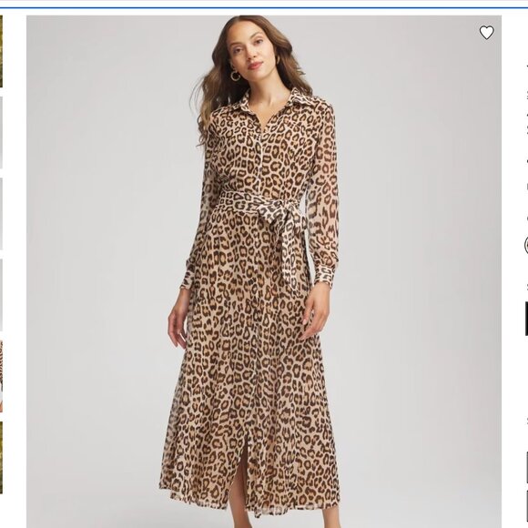 Chico's Cheetah-Print Godet Maxi Dress in Briar Brown Size 00. NWT!!! - Picture 4 of 8